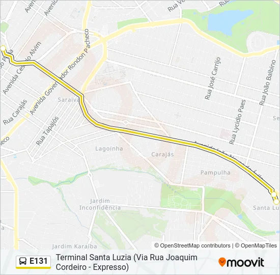 E131 Bus Line Map
