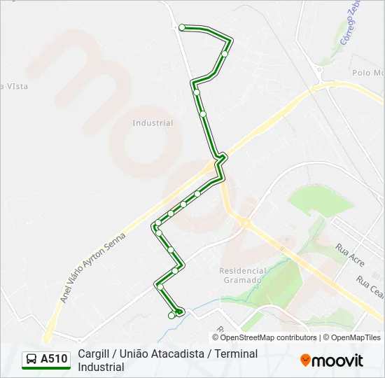 A510 Bus Line Map