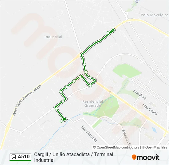 A510 Bus Line Map