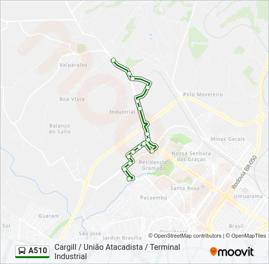 A510 Bus Line Map