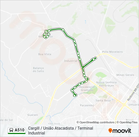 A510 Bus Line Map