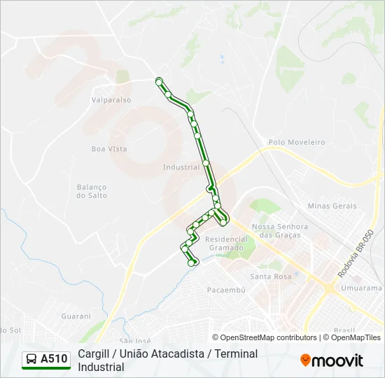 A510 Bus Line Map