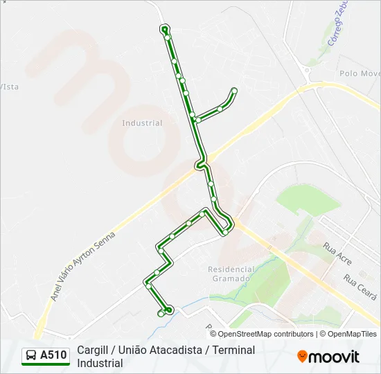 A510 Bus Line Map