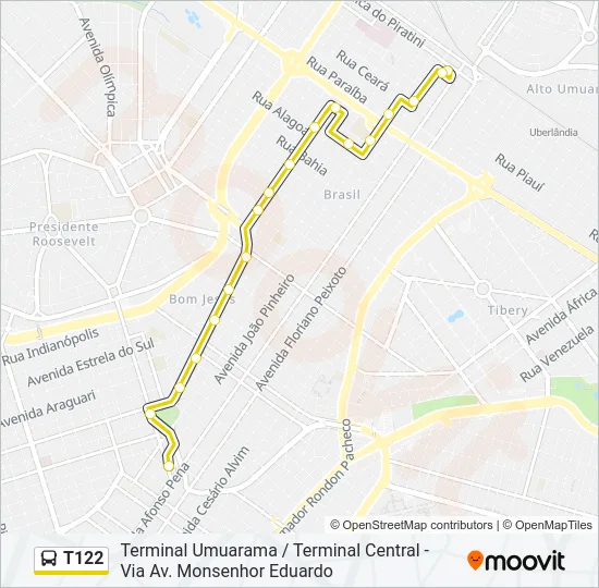 T122 Bus Line Map