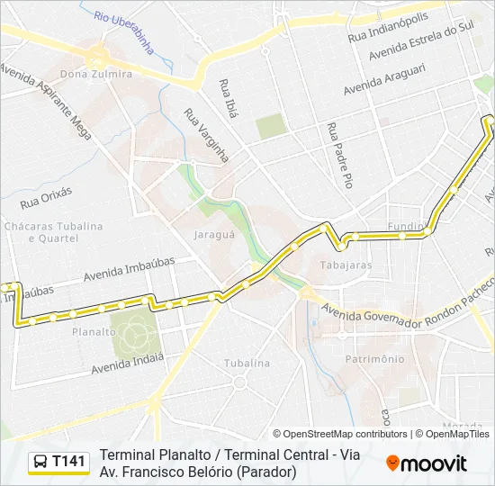 T141 Bus Line Map