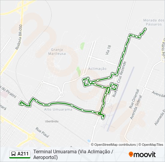 A211 bus Line Map