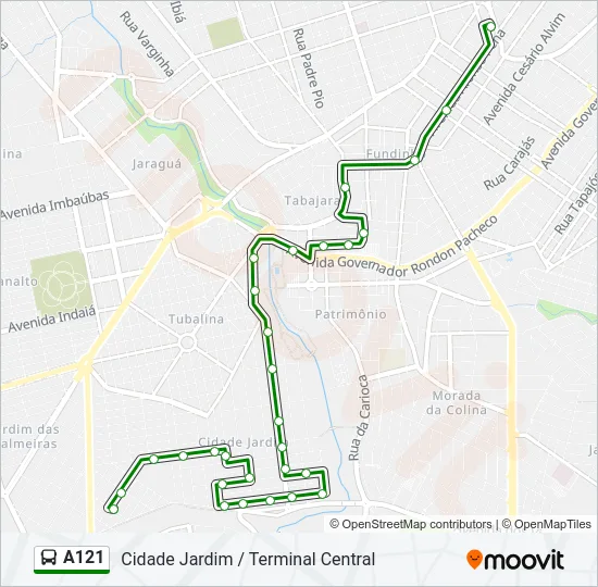 A121 Bus Line Map