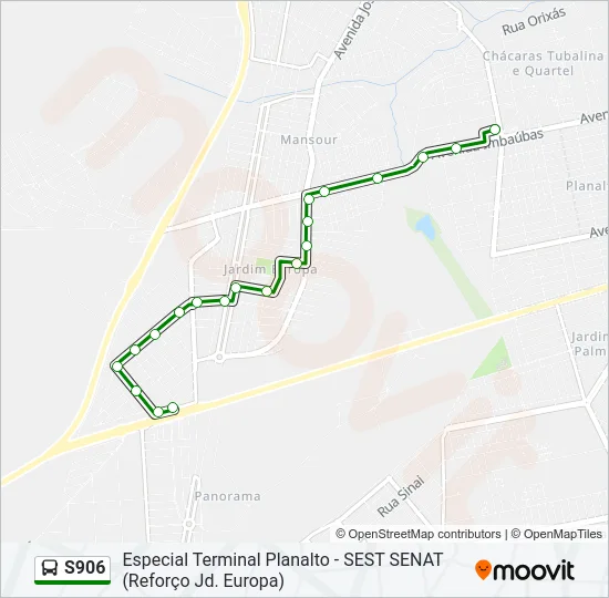 S906 Bus Line Map