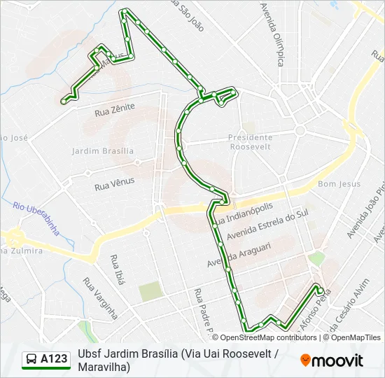 A123 Bus Line Map