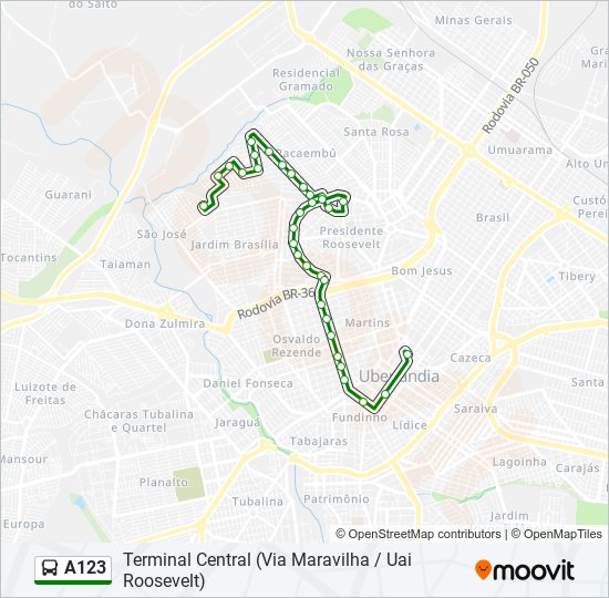 A123 bus Line Map