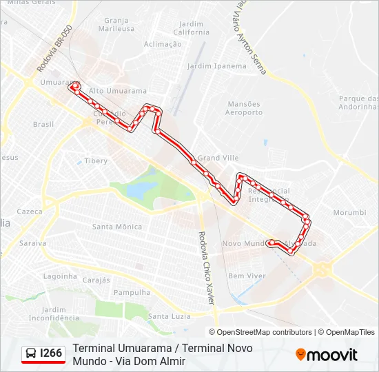 I266 Bus Line Map