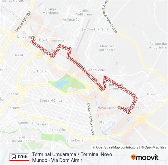 I266 Bus Line Map