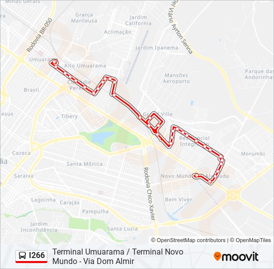 I266 bus Line Map