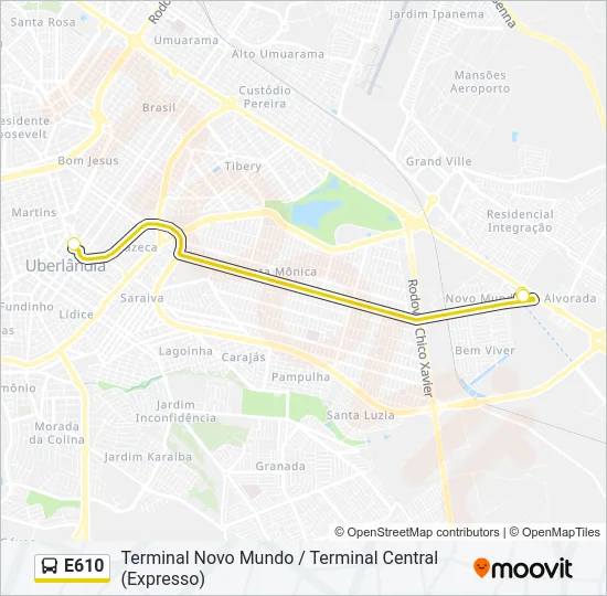 E610 Bus Line Map