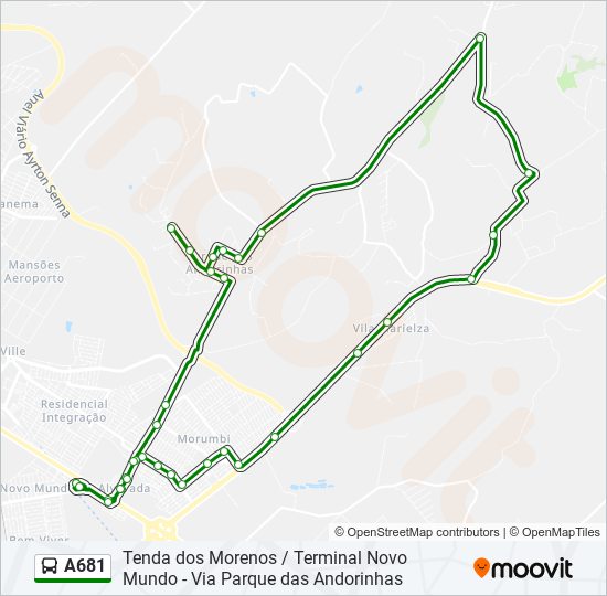 A681 bus Line Map