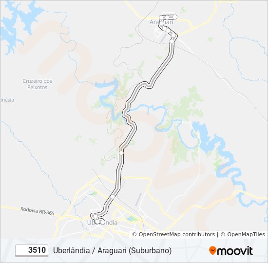 Mapa de 3510 de autobús