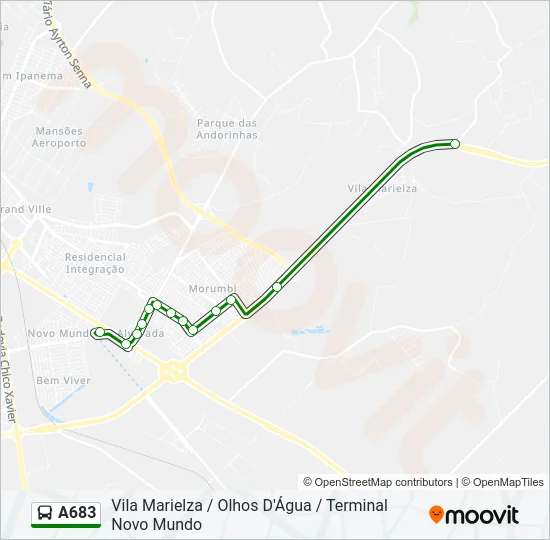 A683 Bus Line Map
