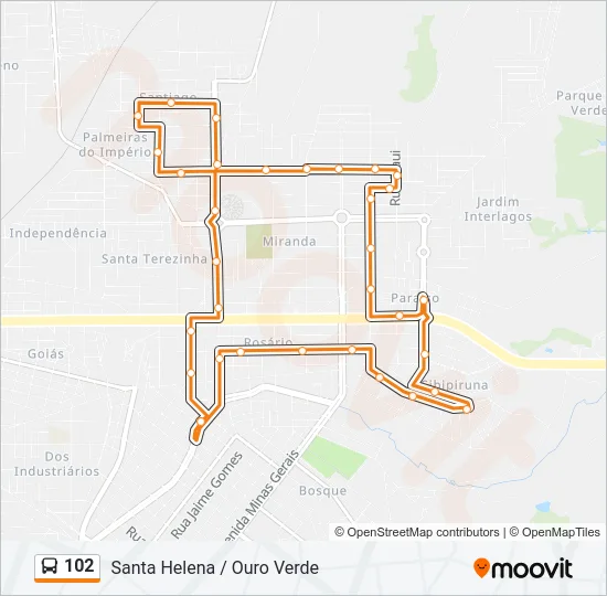 102 Bus Line Map
