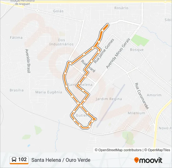 102 Bus Line Map