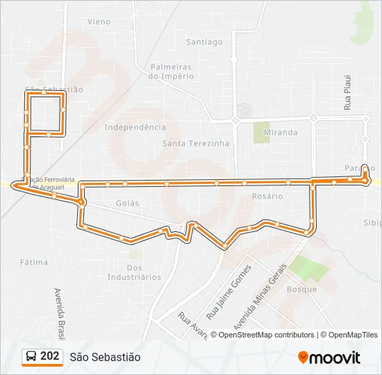 202 Bus Line Map