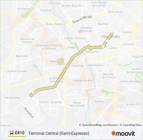 E810 bus Line Map