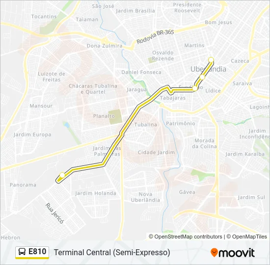 E810 Bus Line Map