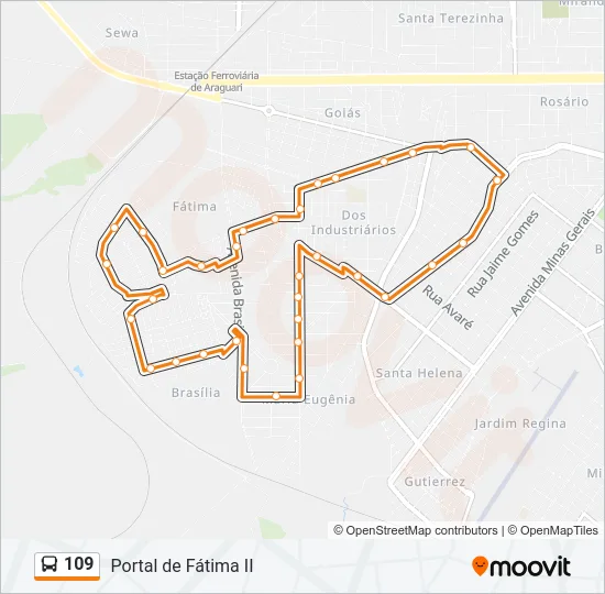 109 Bus Line Map