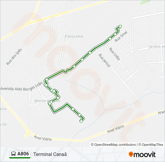A806 Bus Line Map
