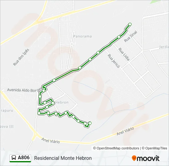 A806 Bus Line Map