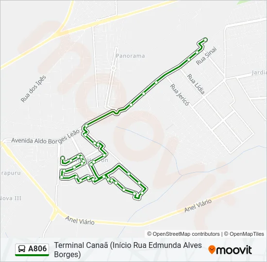 A806 Bus Line Map