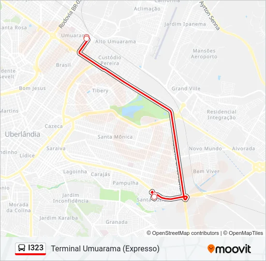 I323 Bus Line Map