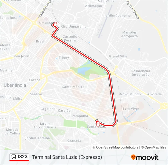 I323 Bus Line Map