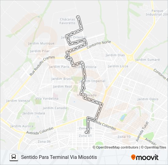 138 MIOSÓTIS bus Line Map