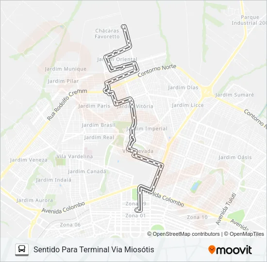 138 MIOSÓTIS Bus Line Map