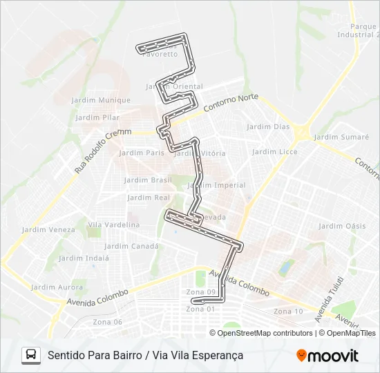 138 MIOSÓTIS Bus Line Map
