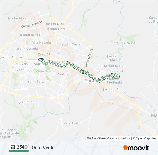 254O bus Line Map