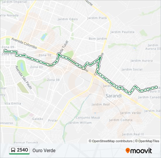 254O bus Line Map