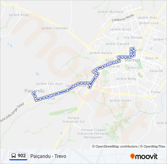 Mapa de 902 de autobús