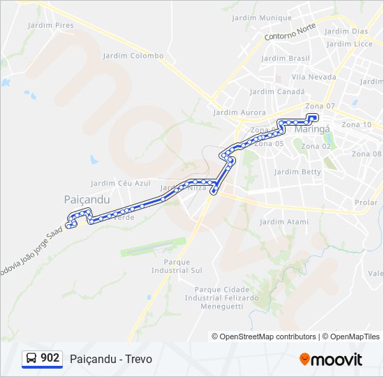 902 bus Line Map