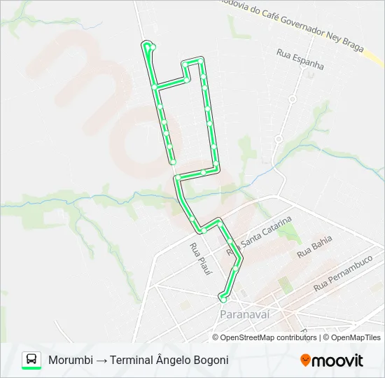 001 MORUMBI Bus Line Map