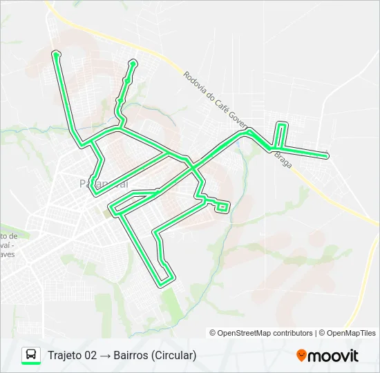 013 INTERBAIRROS (ESCOLAR) Bus Line Map