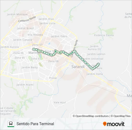 254SP JD. SÃO PAULO Bus Line Map