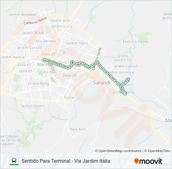 254SP JD. SÃO PAULO Bus Line Map