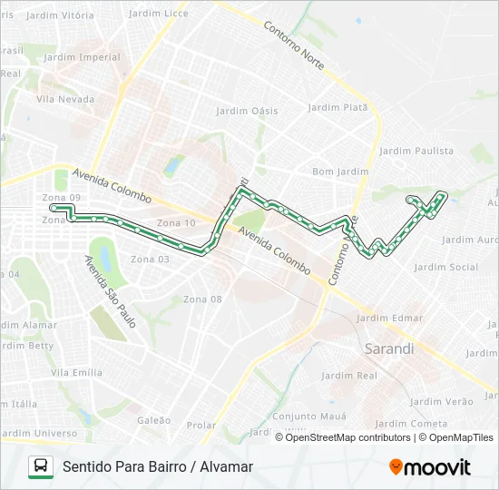 254A PQ. ALVAMAR Bus Line Map