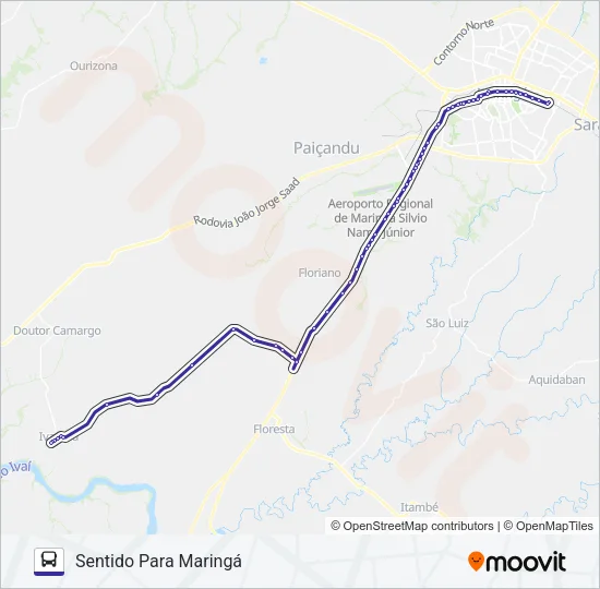 801 IVATUBA Bus Line Map