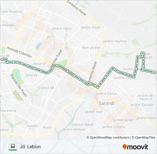 254L JD. LEBLON bus Line Map