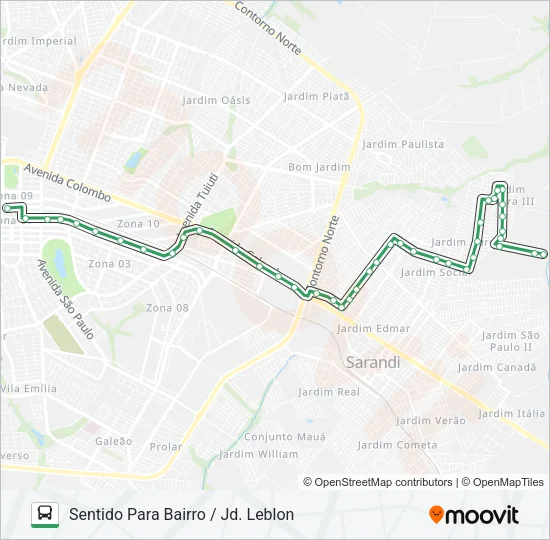254L JD. LEBLON Bus Line Map