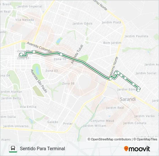 4AO JD. INDEPENDÊNCIA - DIRETO Bus Line Map