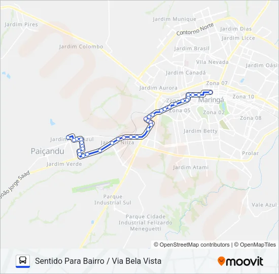 906 BELA VISTA Bus Line Map
