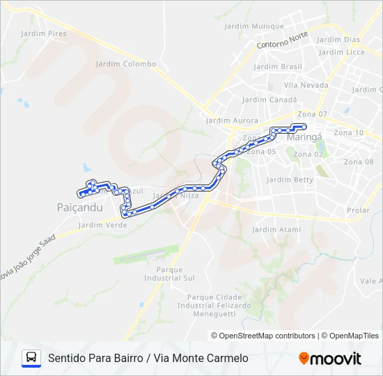 906 BELA VISTA Bus Line Map
